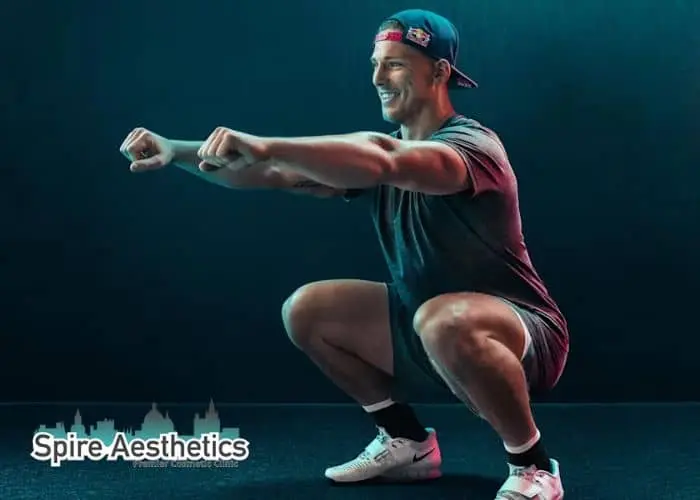 Image of man build leg muscle Lincolnshire through exercise