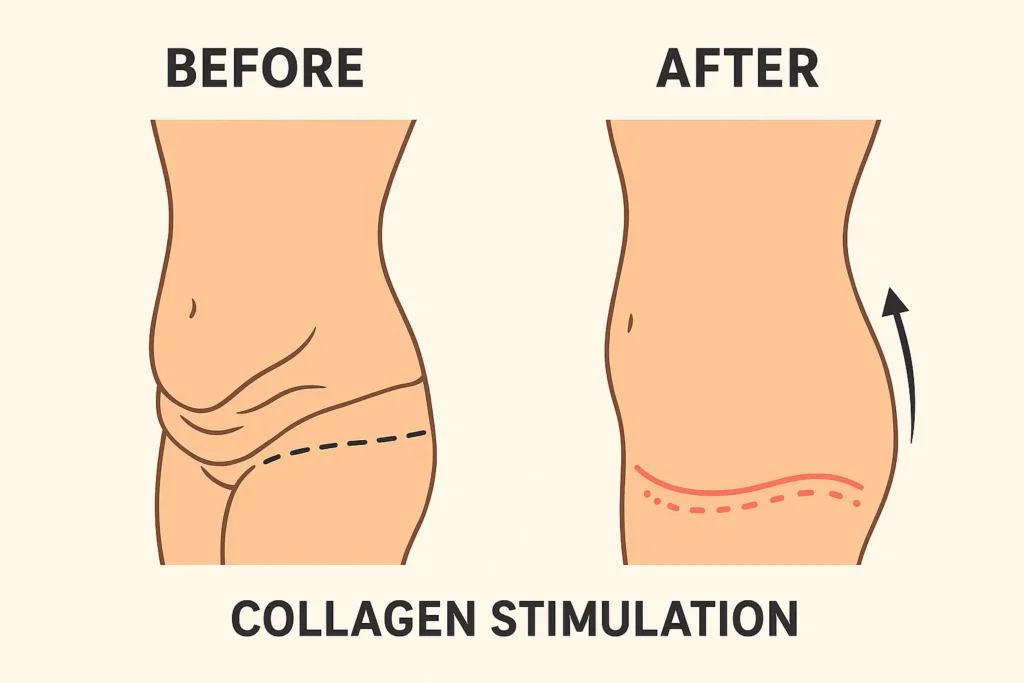 Before and after results for sagging skin after weight loss injections Lincolnshire