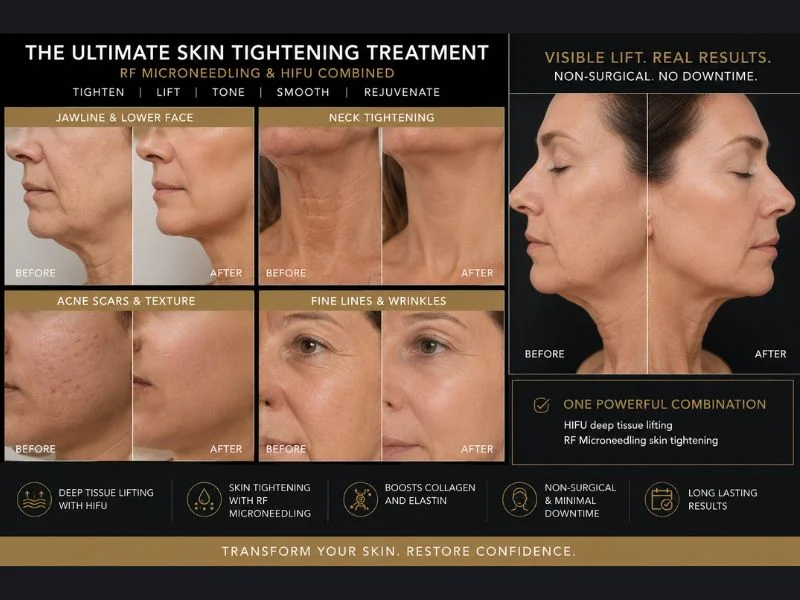 Results of combined treatment for the ultimate skin tightening treatment Lincolnshire