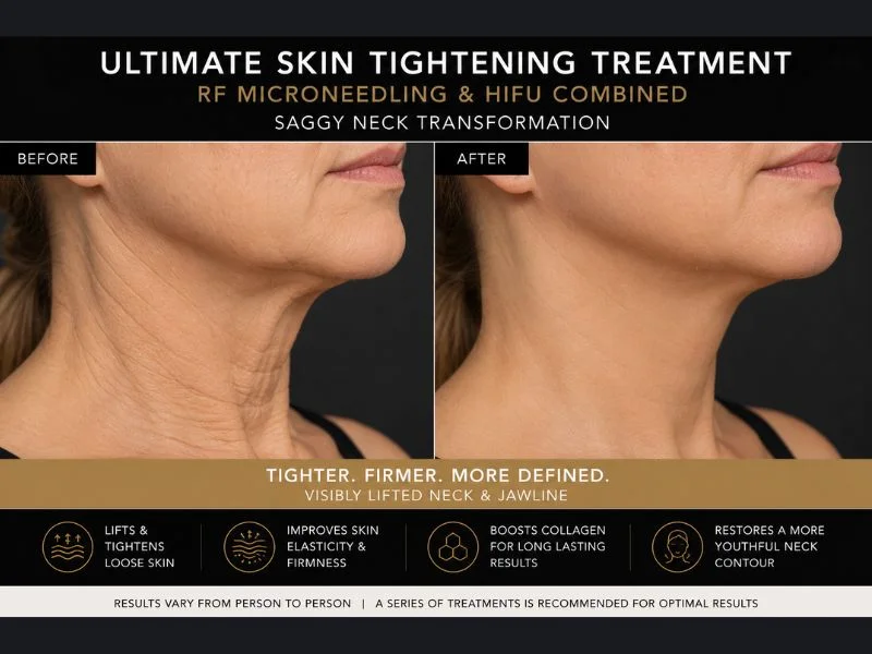 before and after Ultimate skin tightening treatment Lincolnshire